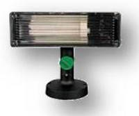 Plastic garden fixture for PL lamps